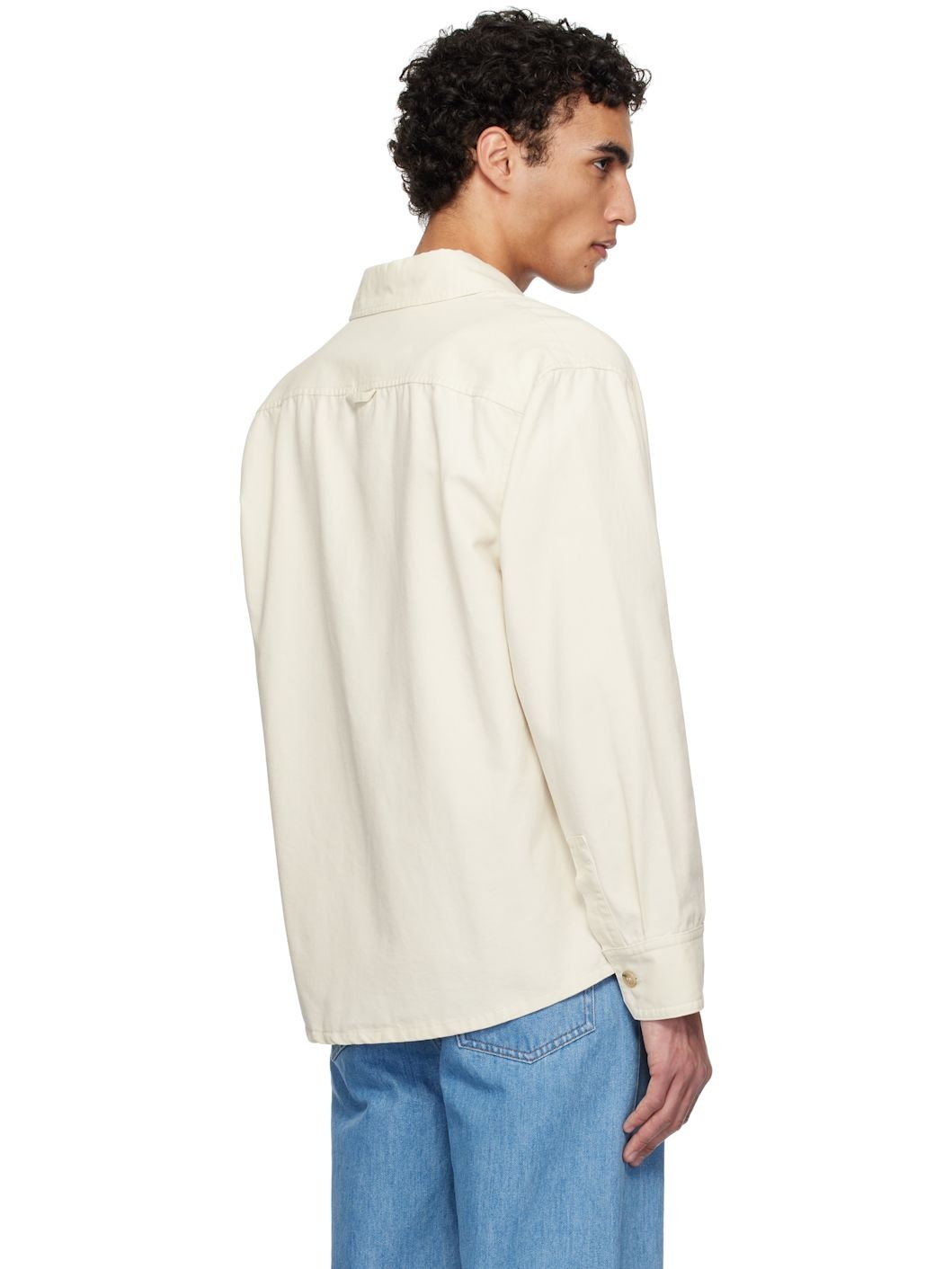 A. P.C. Off-White Basile Brodée Poitrine Overshirt - 3