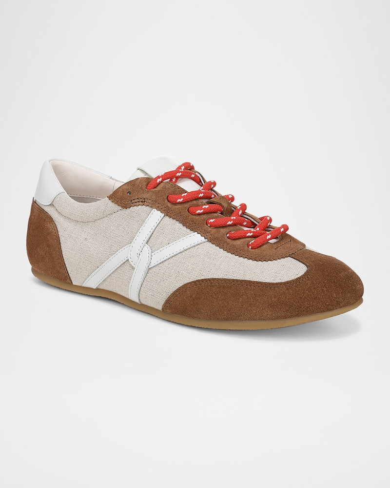 VERONICA BEARD Riviera Low-Top Suede Sneakers outlook