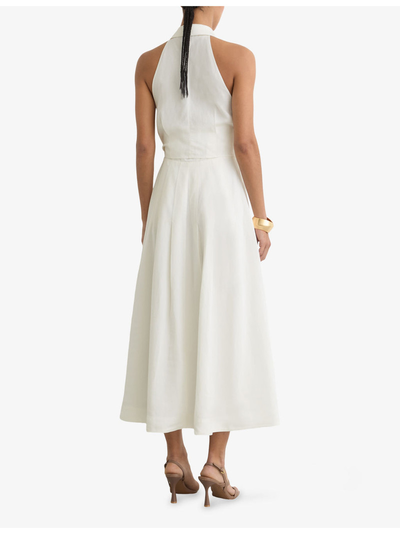 Tor Halterneck Woven Midi Dress 4