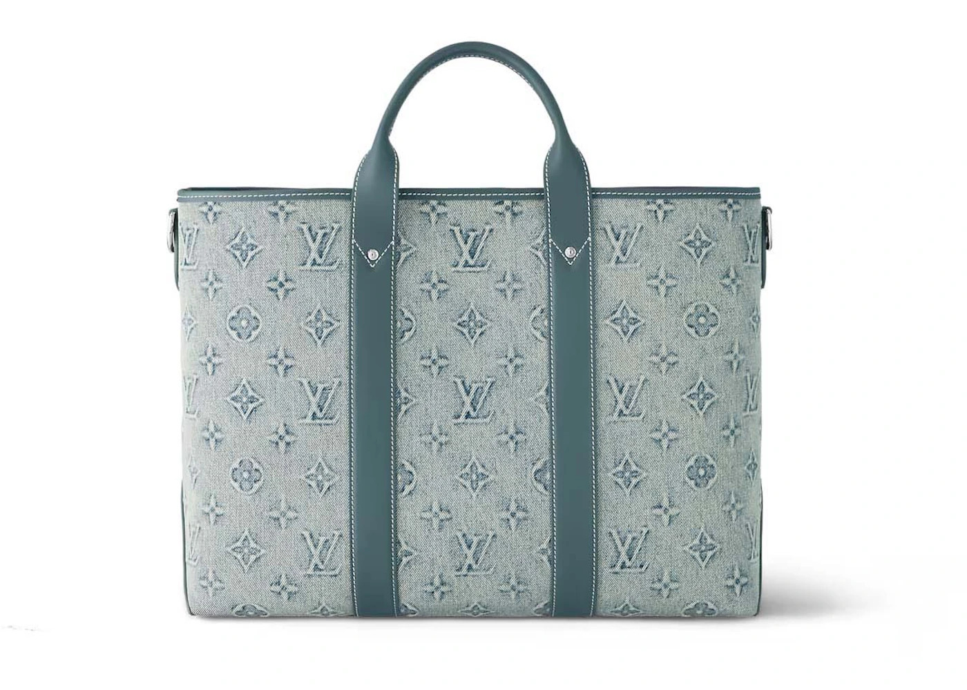 Louis Vuitton Weekend Tote NM Monogram Washed Denim coated canvas - 2