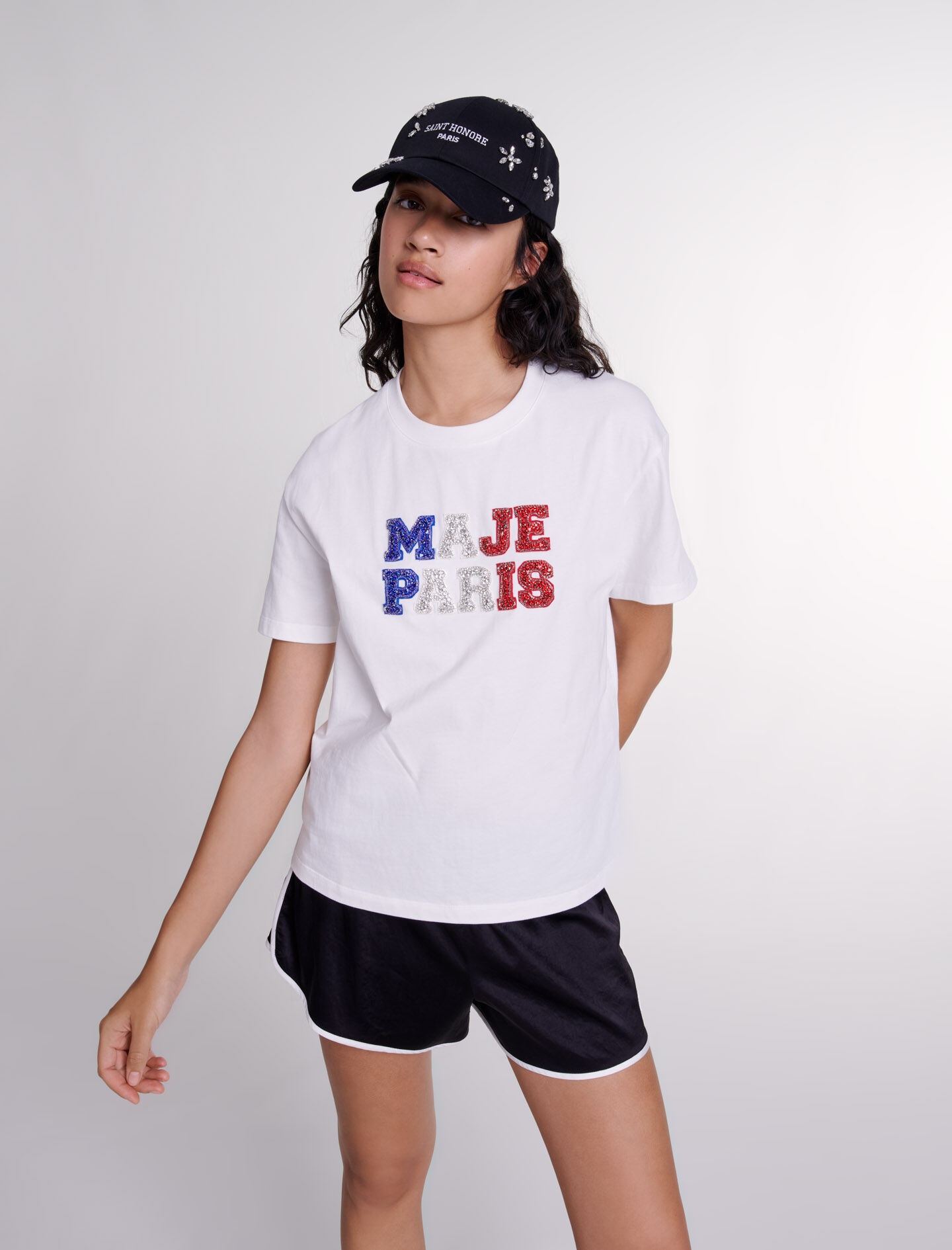 Maje Paris rhinestone T-shirt - 5