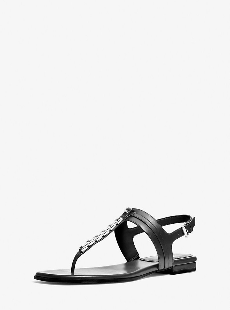 MICHAEL KORS Marcia Embellished Leather Sandal outlook