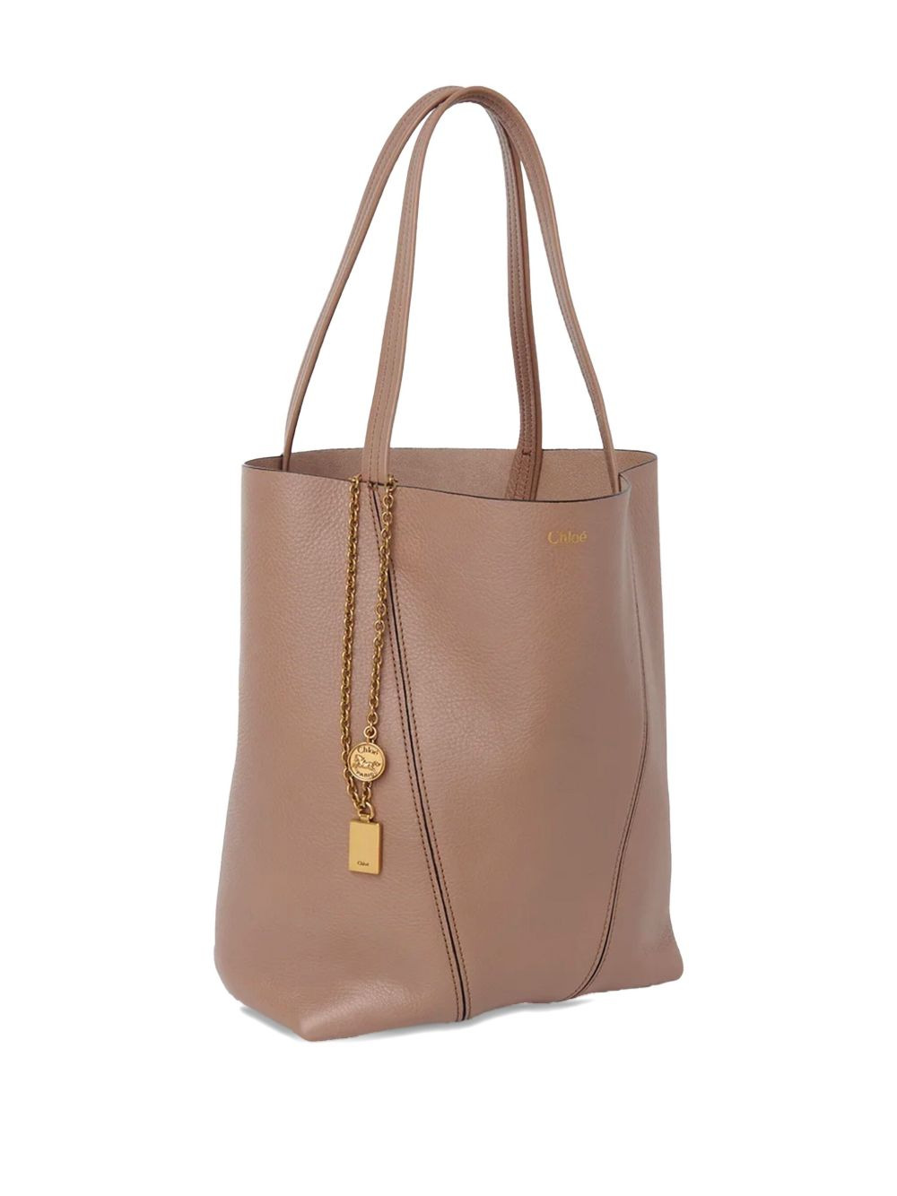medium Spin leather chain-detail tote bag - 3