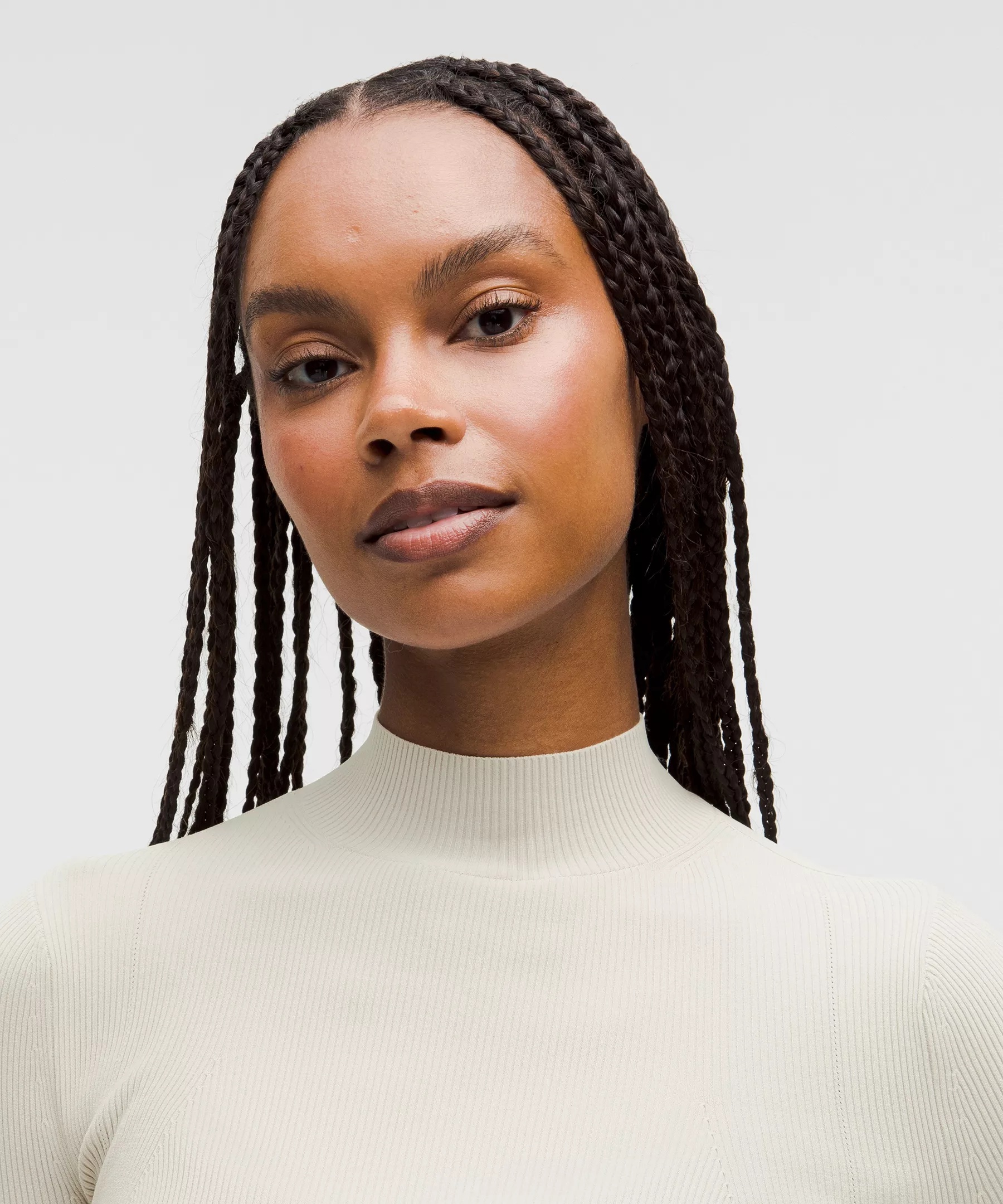 Ribbed-Knit Twist-Back Mockneck Sweater - 4
