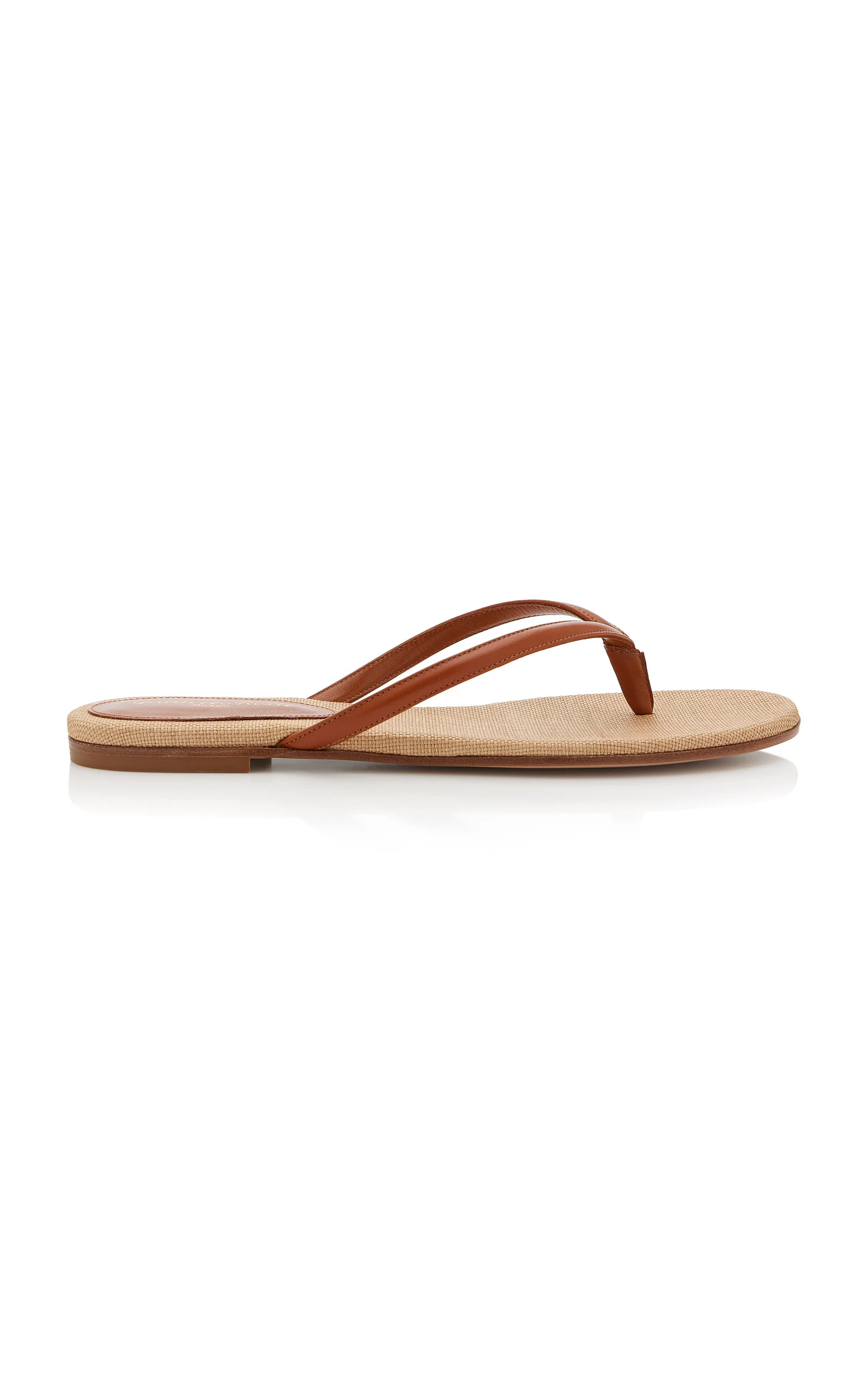 Calypso Leather Thong Sandals brown - 1