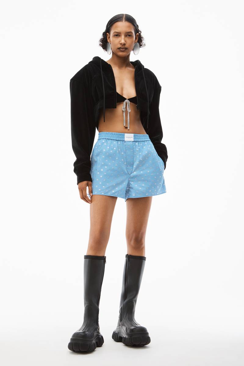 Alexander Wang HOTFIX BOXER SHORT IN COTTON NYLON outlook