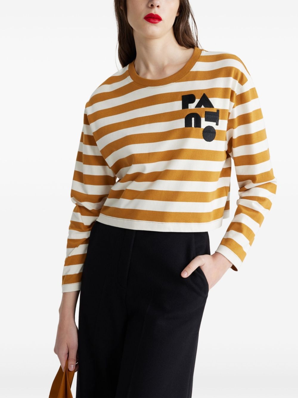 striped cotton T-shirt - 3