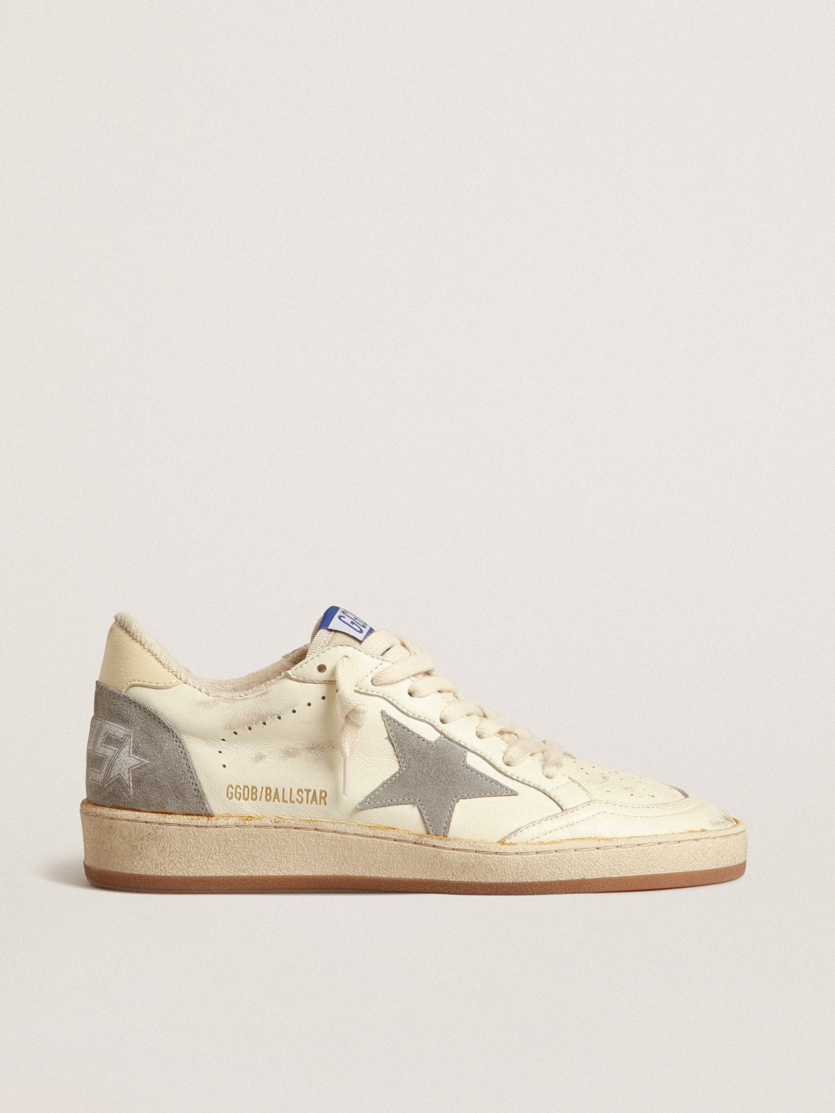 Ball Star in nappa leather with gray suede star and beige heel tab - 1