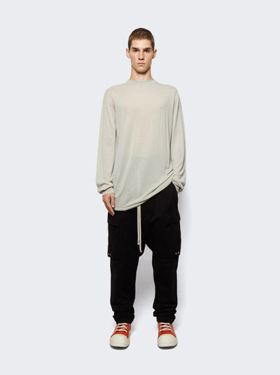 Rick Owens Strobe Oversized Roundneck Sweater Pearl White outlook