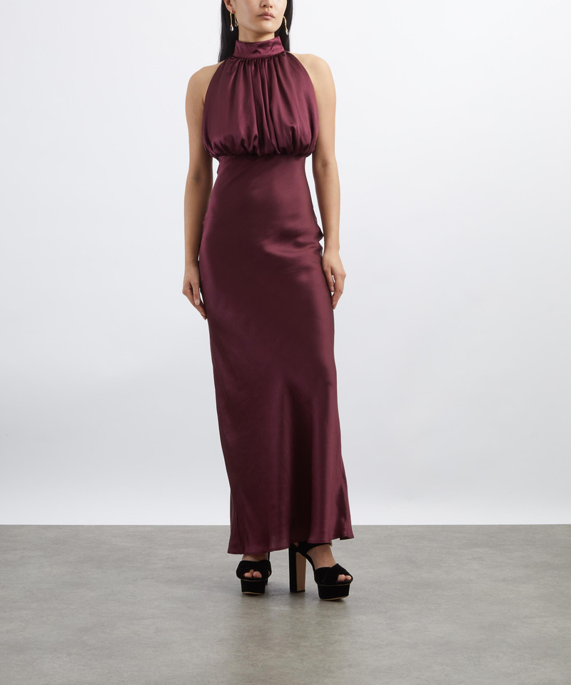 ROTATE Sleeveless Silk Dress outlook