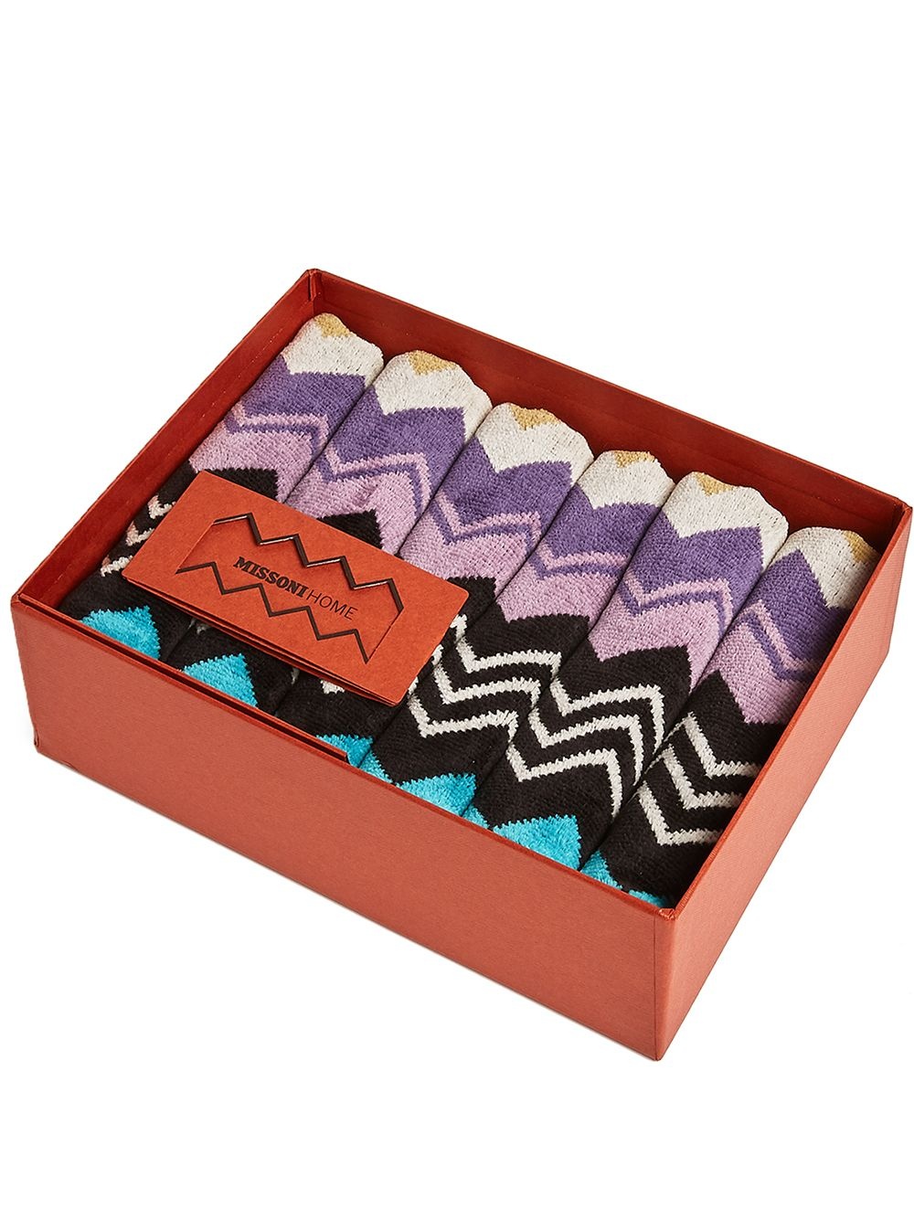 zig-zag print towel set - 2