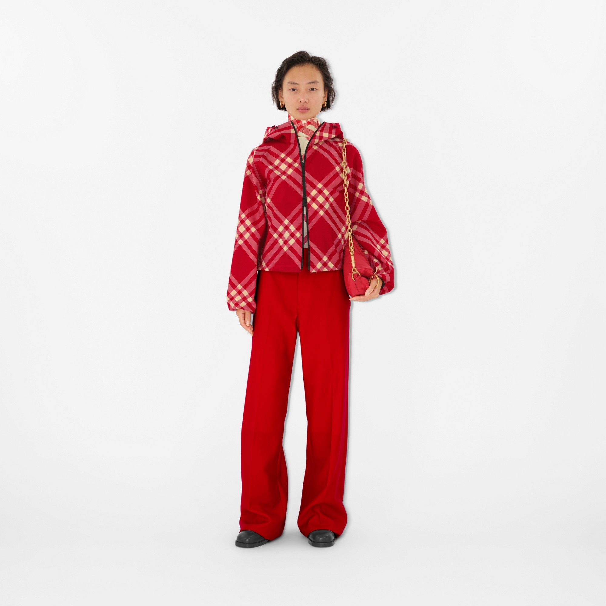 Cropped Check Lightweight Jacket - 2