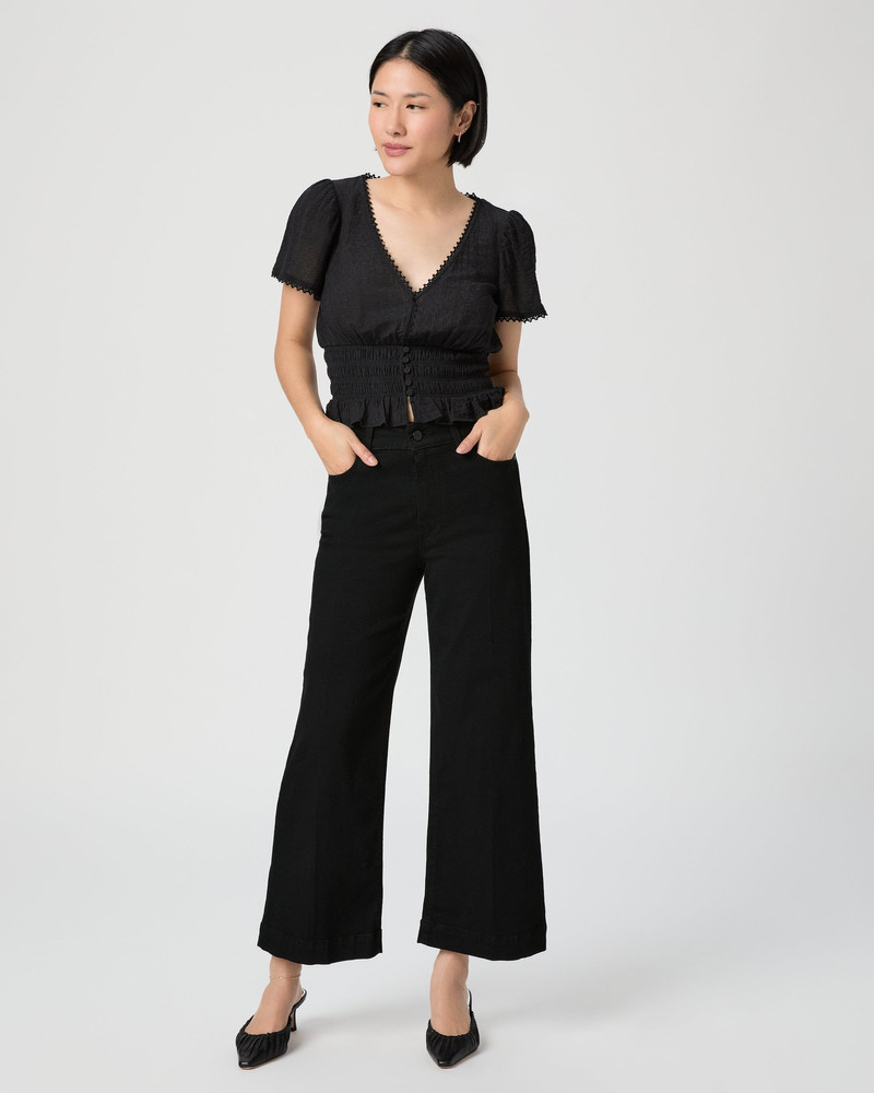 PAIGE Anessa Petite Wide Leg Jean outlook