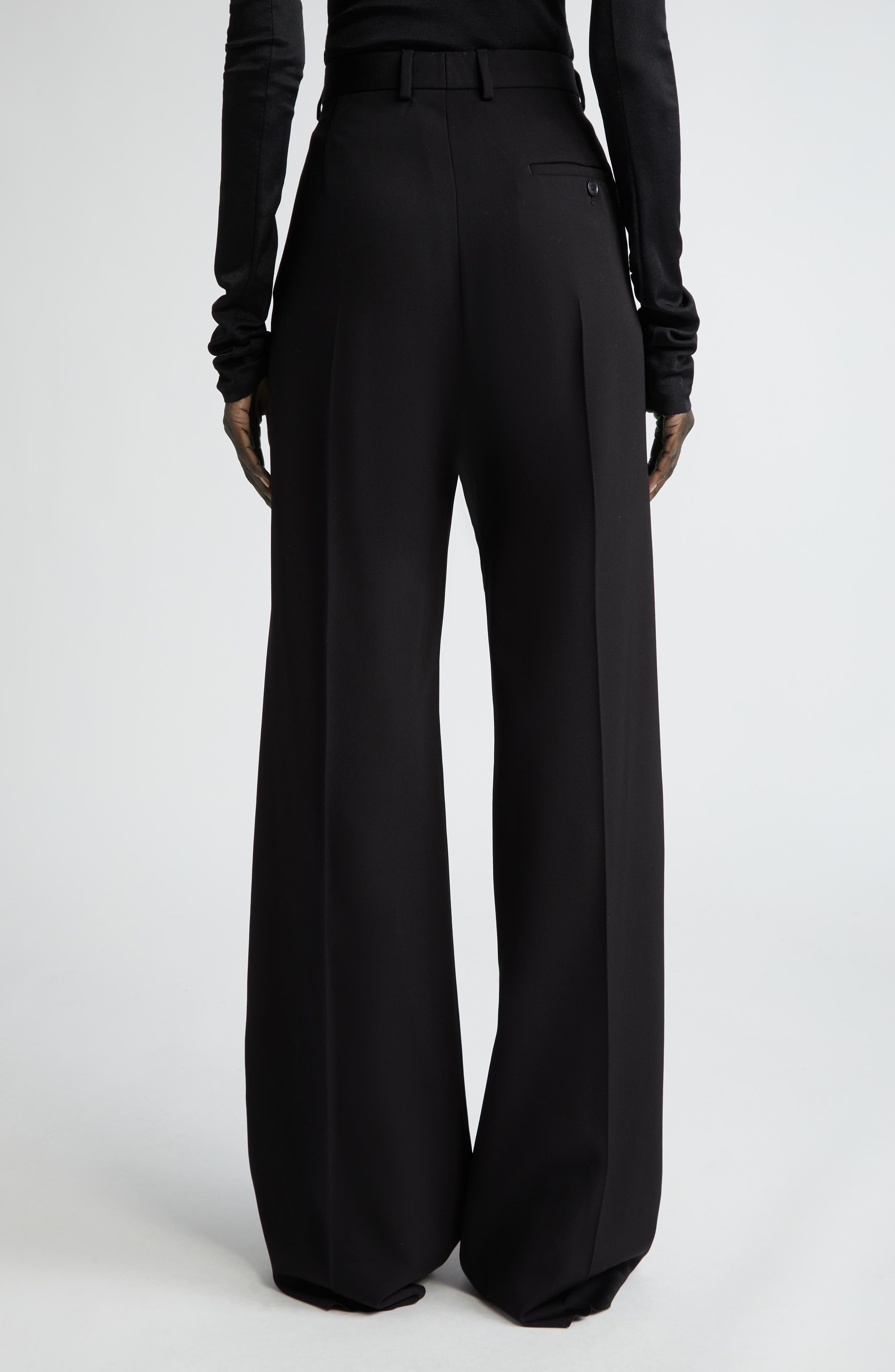 Regular Fit Wool Barathea Pants - 3