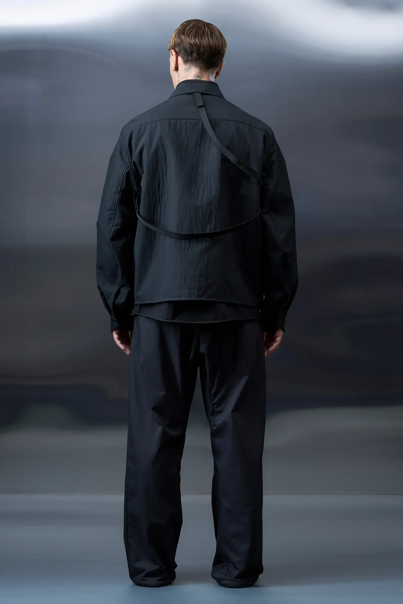 ACRONYM LA10A-SD Stotz® EtaProof™ Double Layer Weave Shirt Jacket Black |  REVERSIBLE