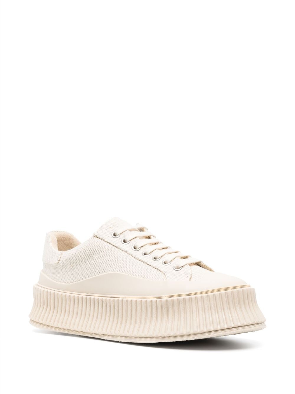 low-top leather sneakers - 2