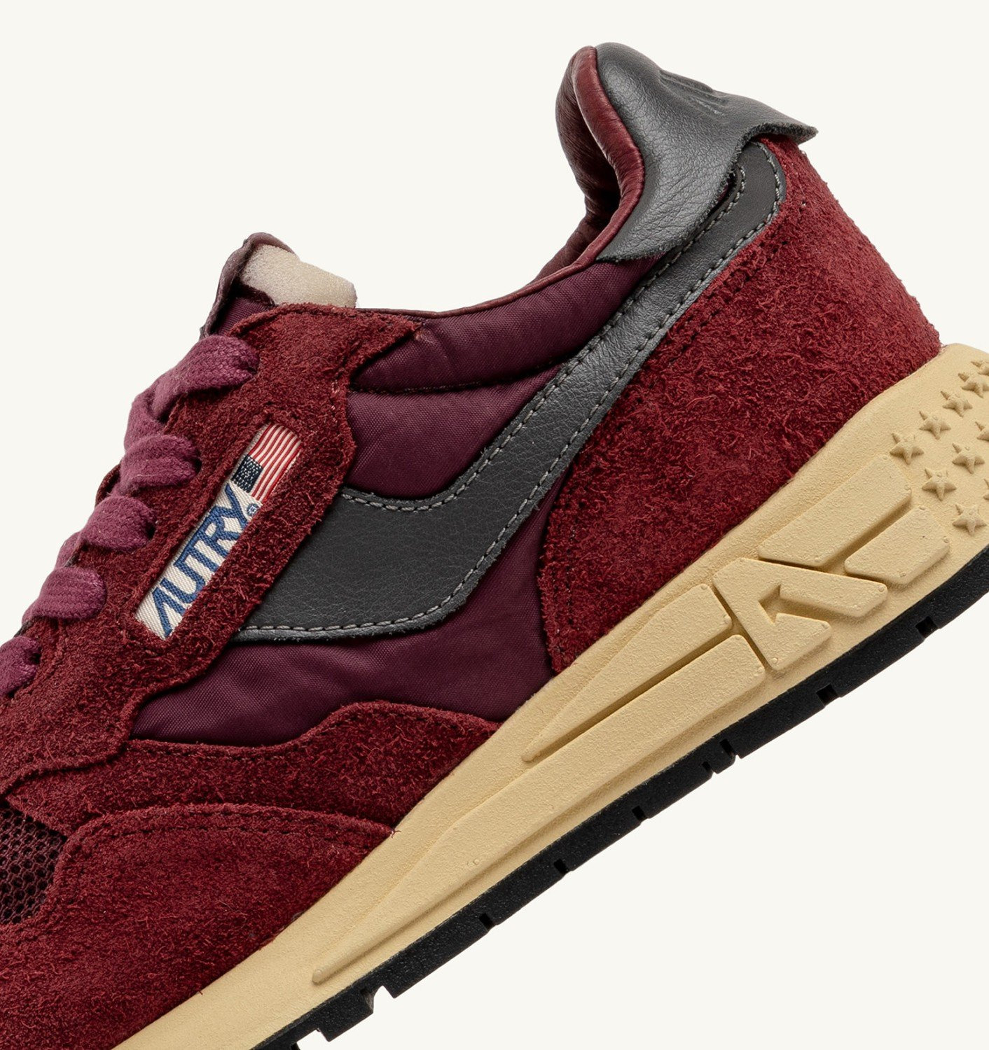 REELWIND LOW SNEAKERS IN NYLON SUEDE AND LEATHER COLOR ROUNGE AND CORDOVAN - 6