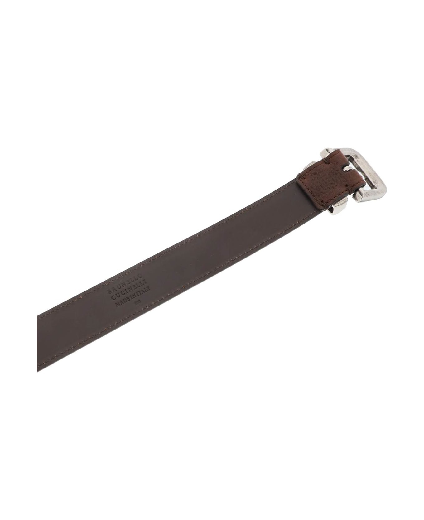 Leather Belt With Detailed Buckle - 4