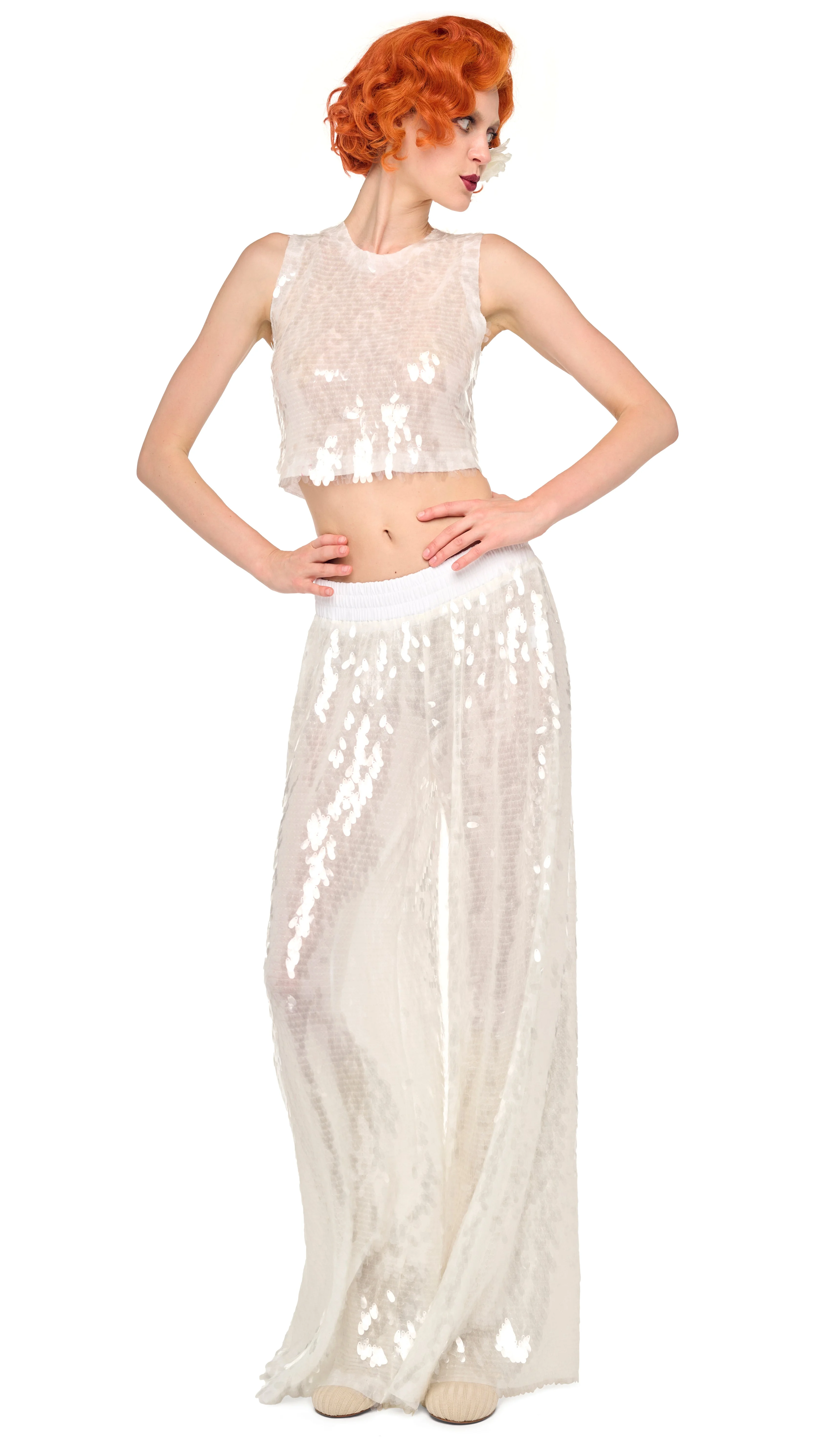 SLEEVELESS CROPPED TOP - 1