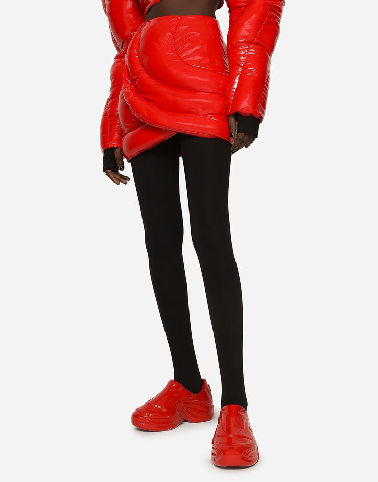 Technical jersey leggings with branded elastic - 4