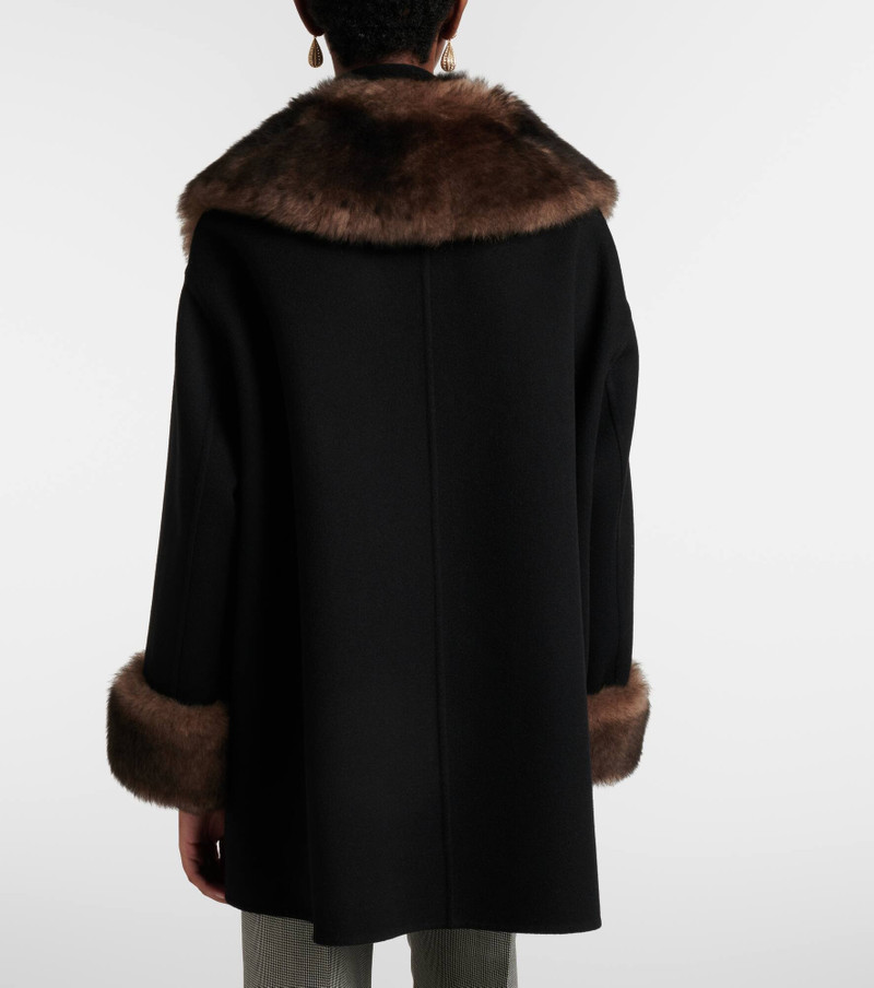 Shearling-trimmed wool and cashmere peacoat 7