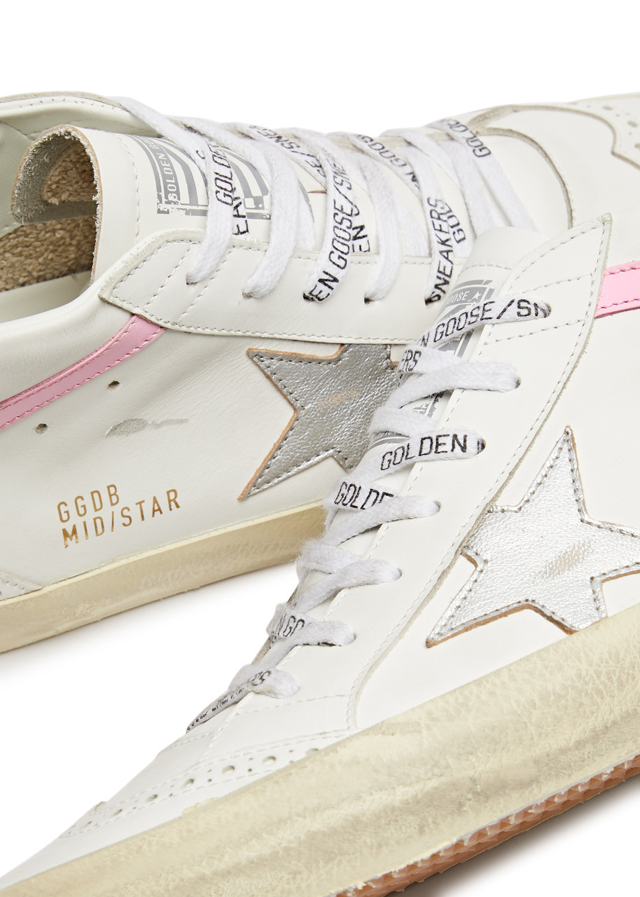 Mid Star distressed leather sneakers - 3