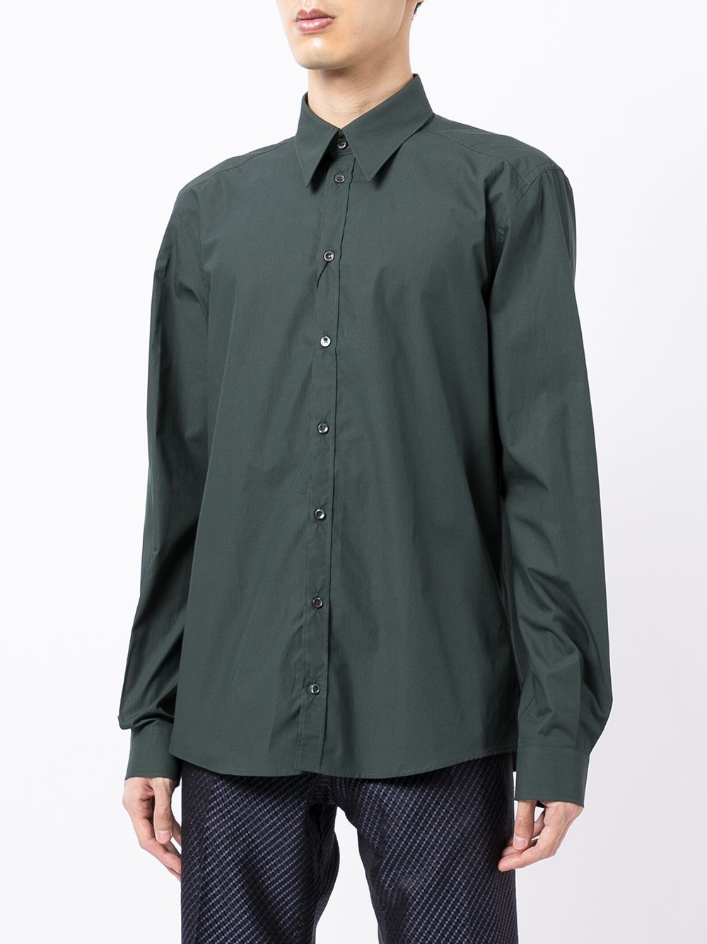 button-fastening long-sleeve shirt - 3