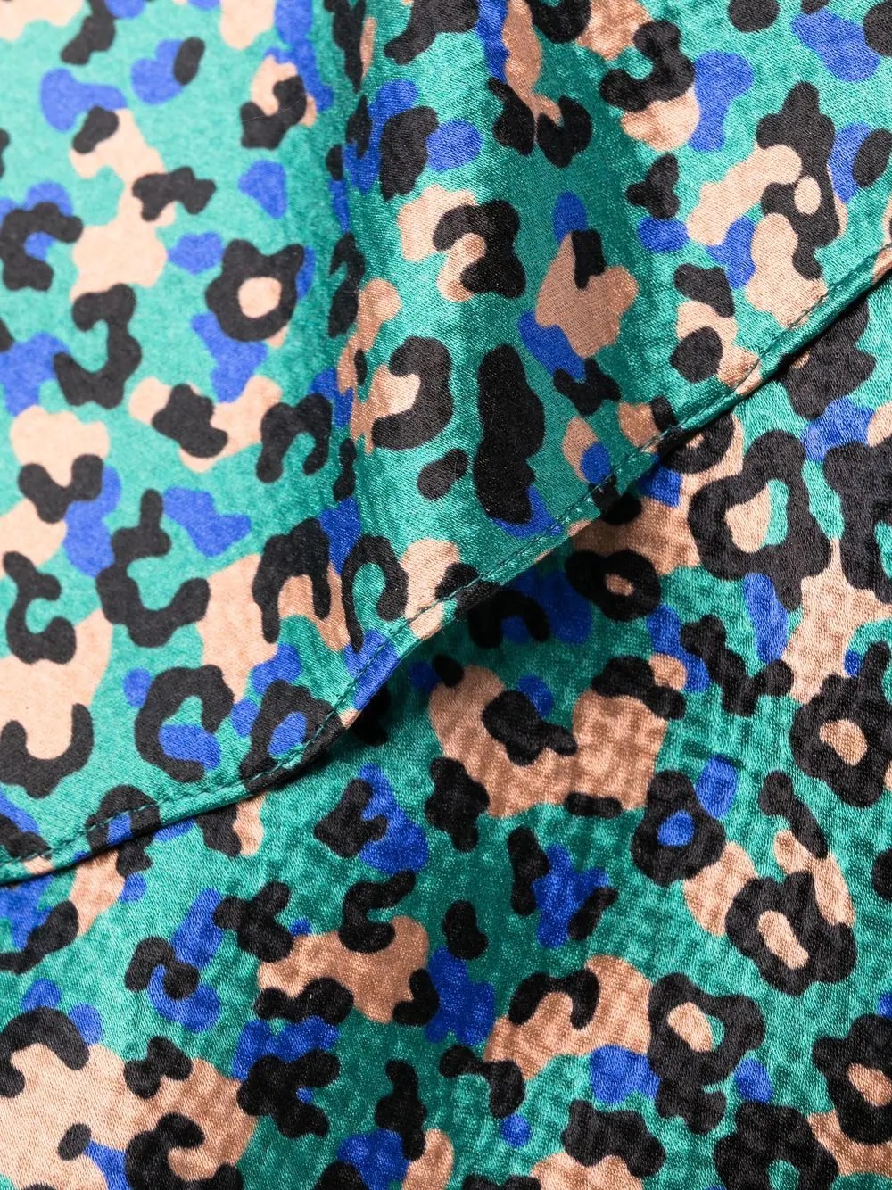 leopard-print one-shoulder dress - 9