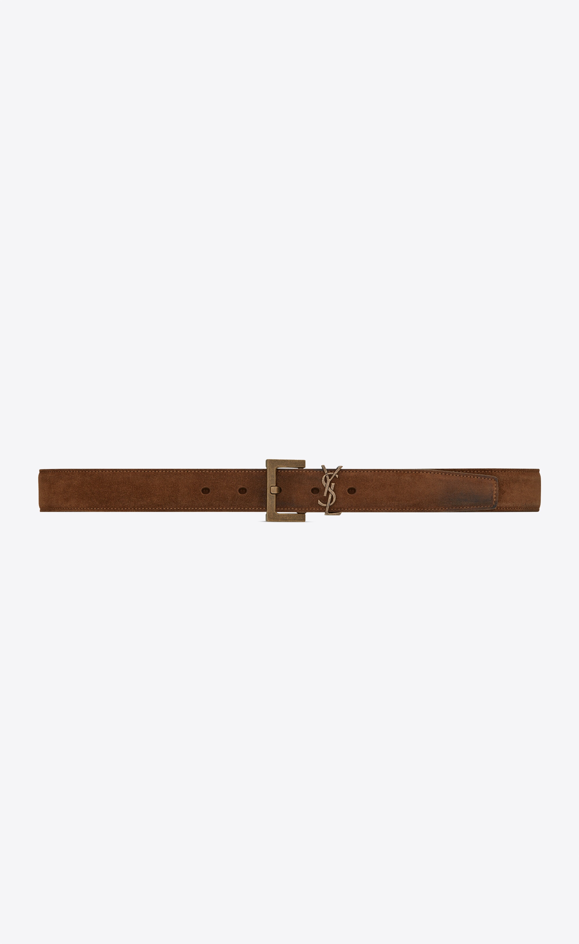 monogram belt in suede - 1