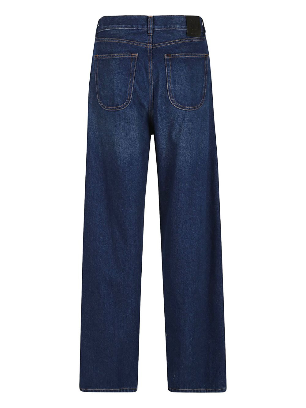 five-pocket back-patch jeans - 2
