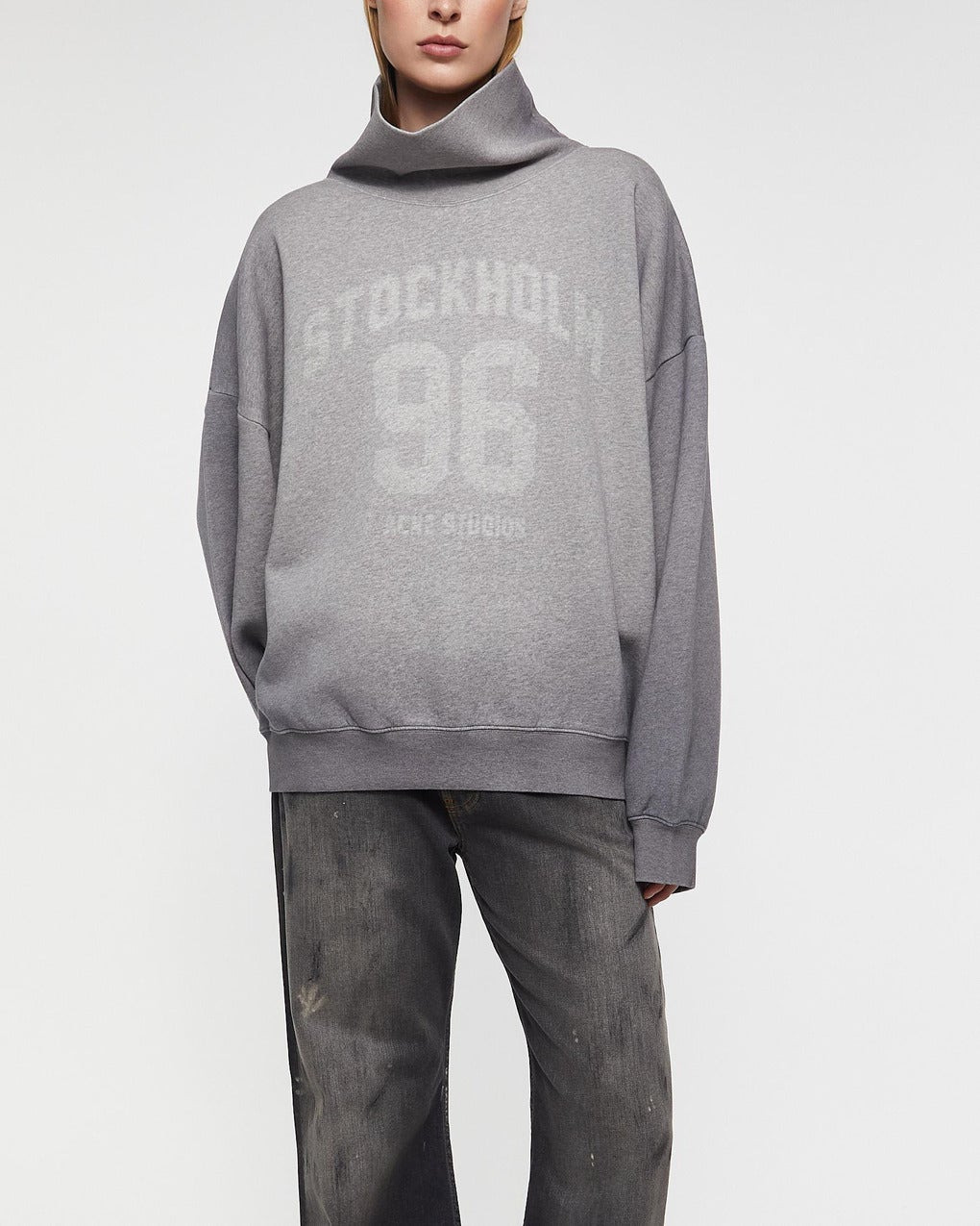 Sweater High Neck  Grey - 2