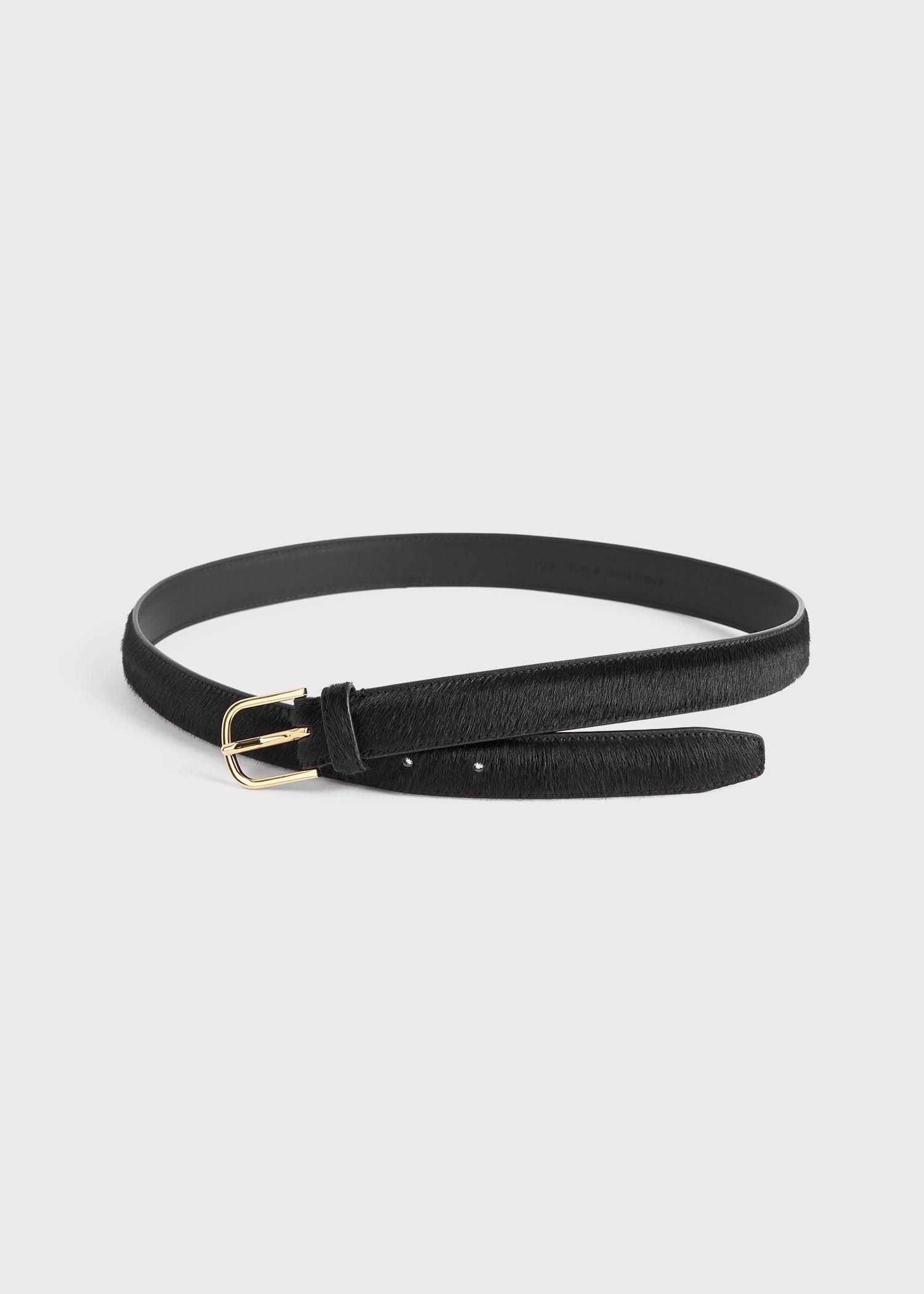 Pony hair belt black - 5