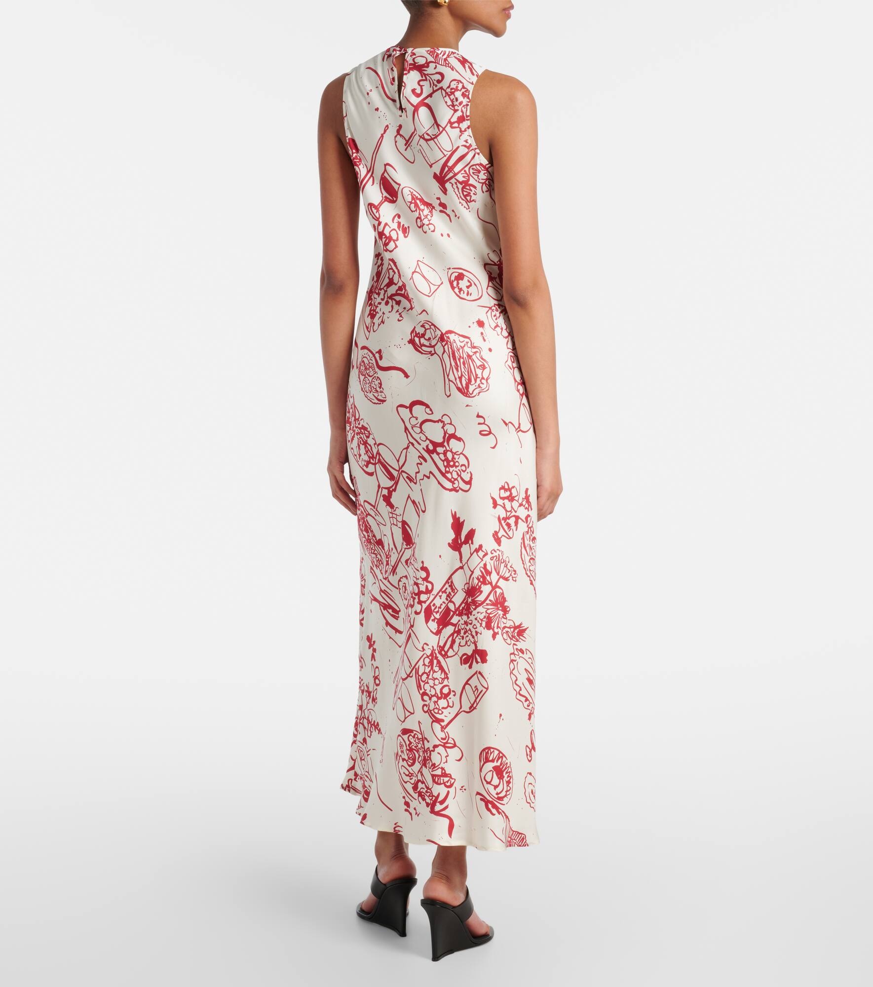 Printed silk maxi dress - 3