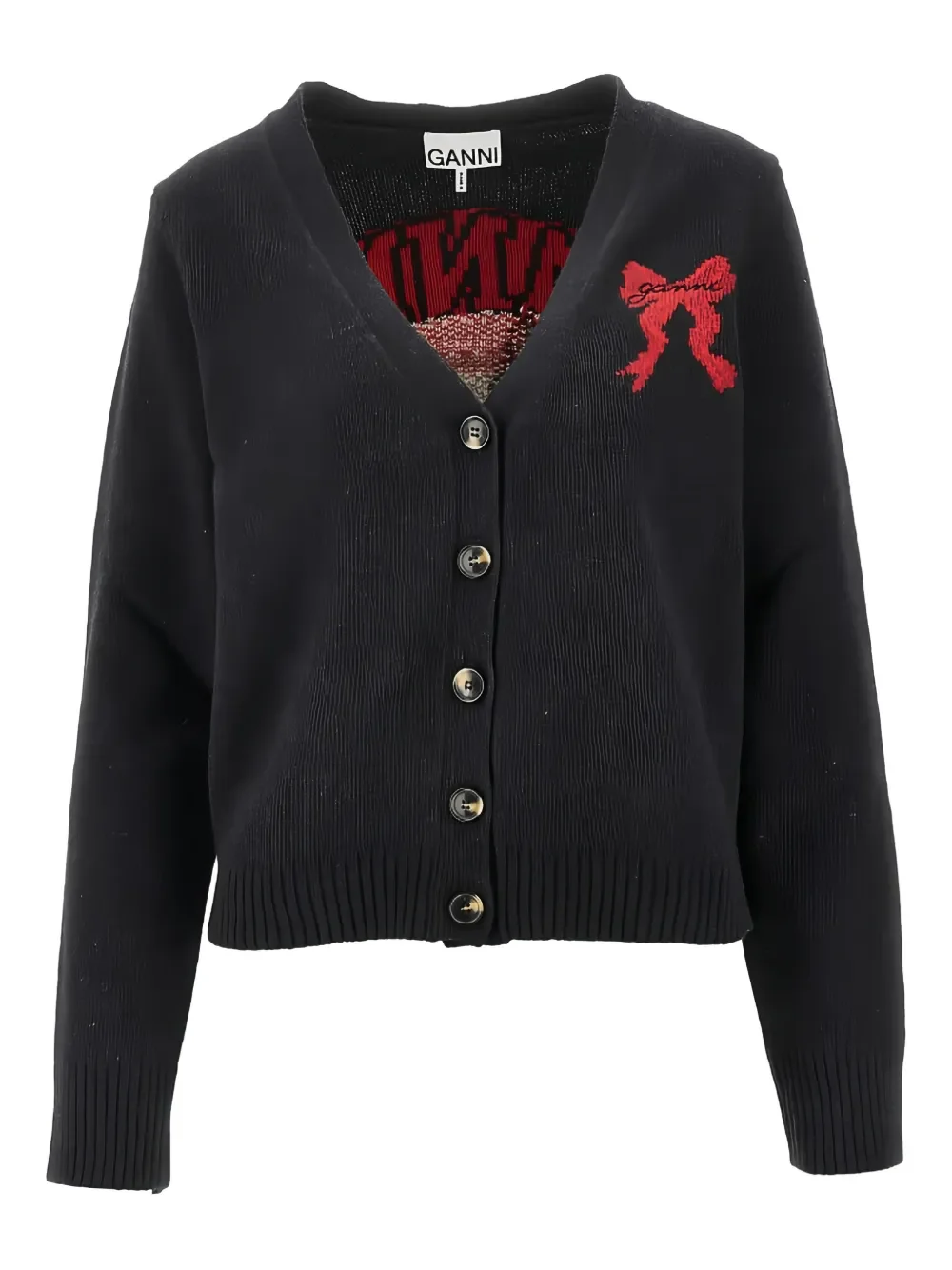 Graphic Wool Cardigan - 1