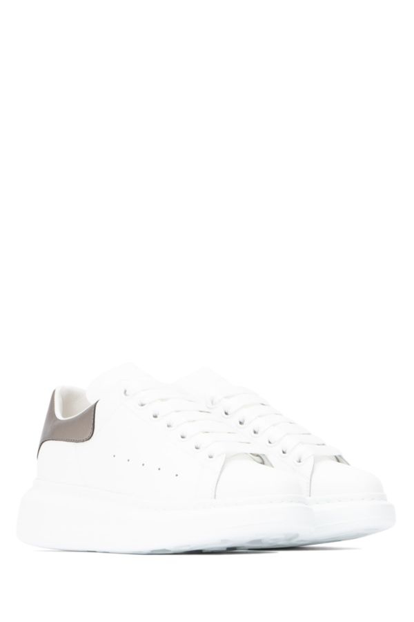 White leather sneakers with lead leather heel - 2