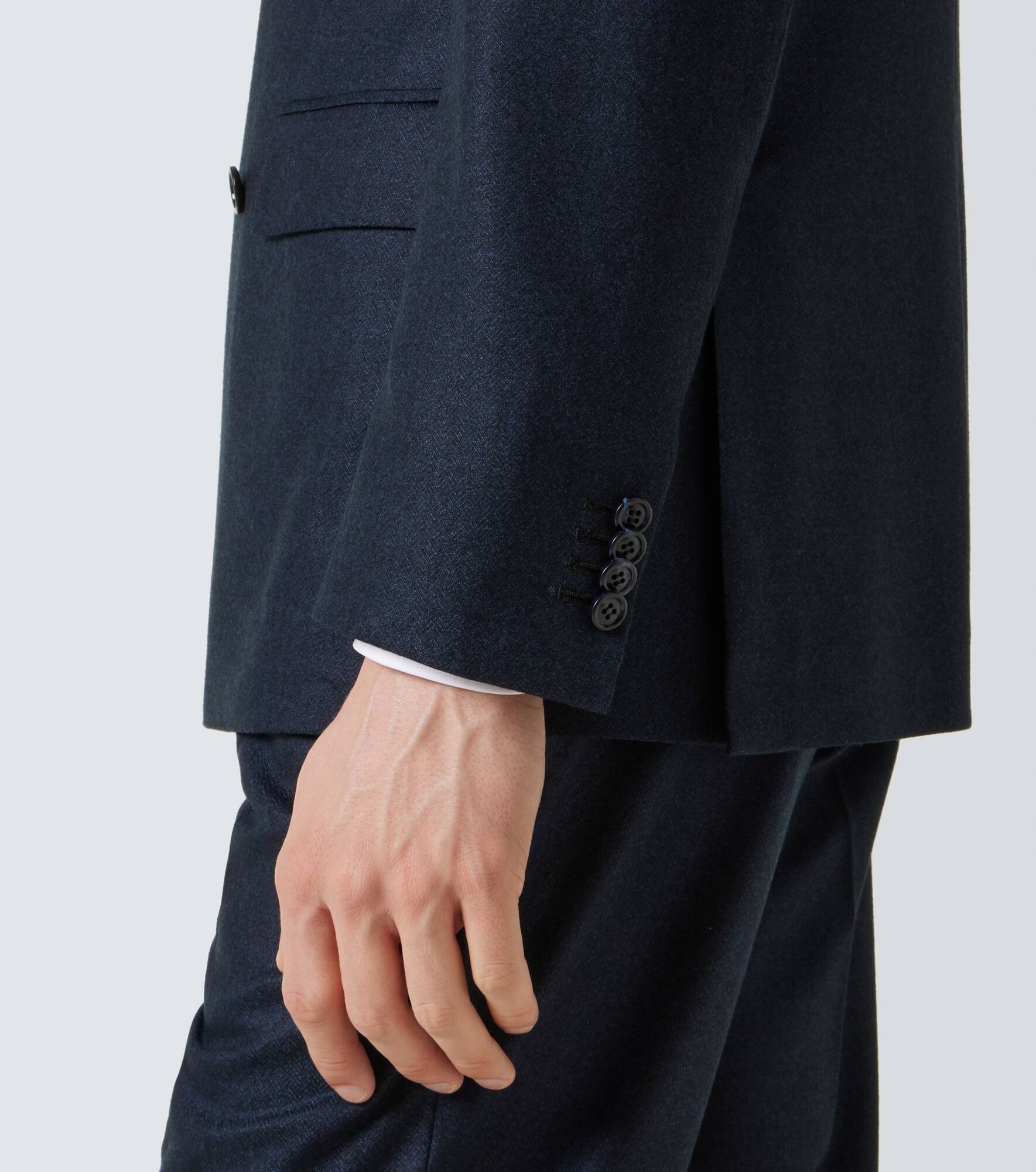 Herringbone wool flannel suit - 8