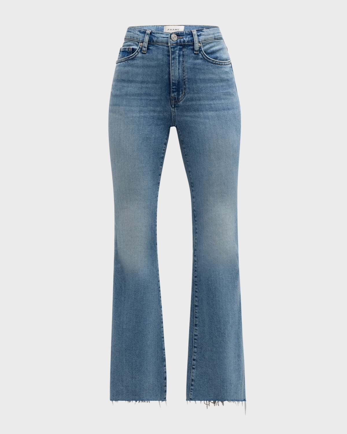 Le Easy Flare Raw Fray Jeans - 1