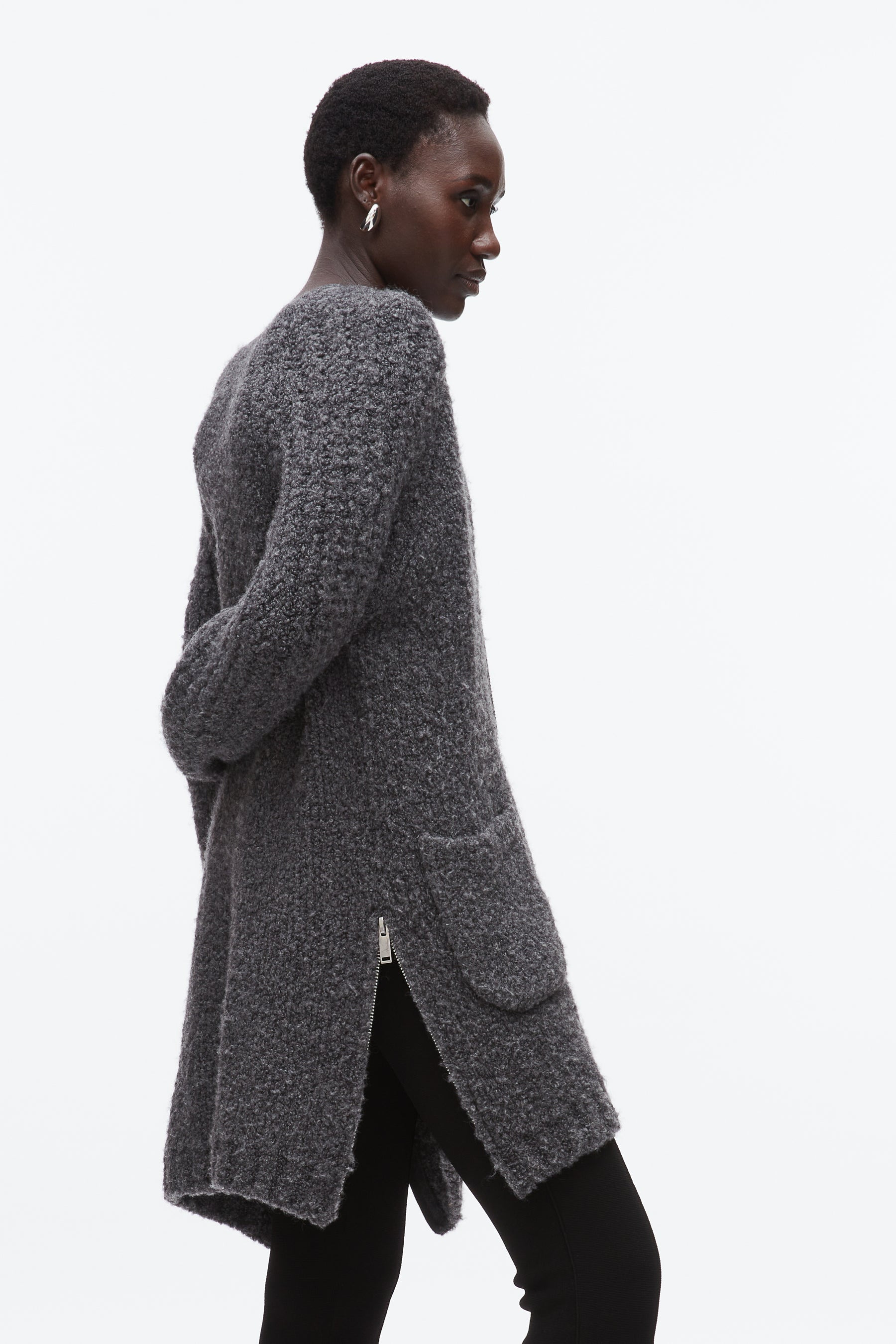 Boucle Cardigan Coat - 4