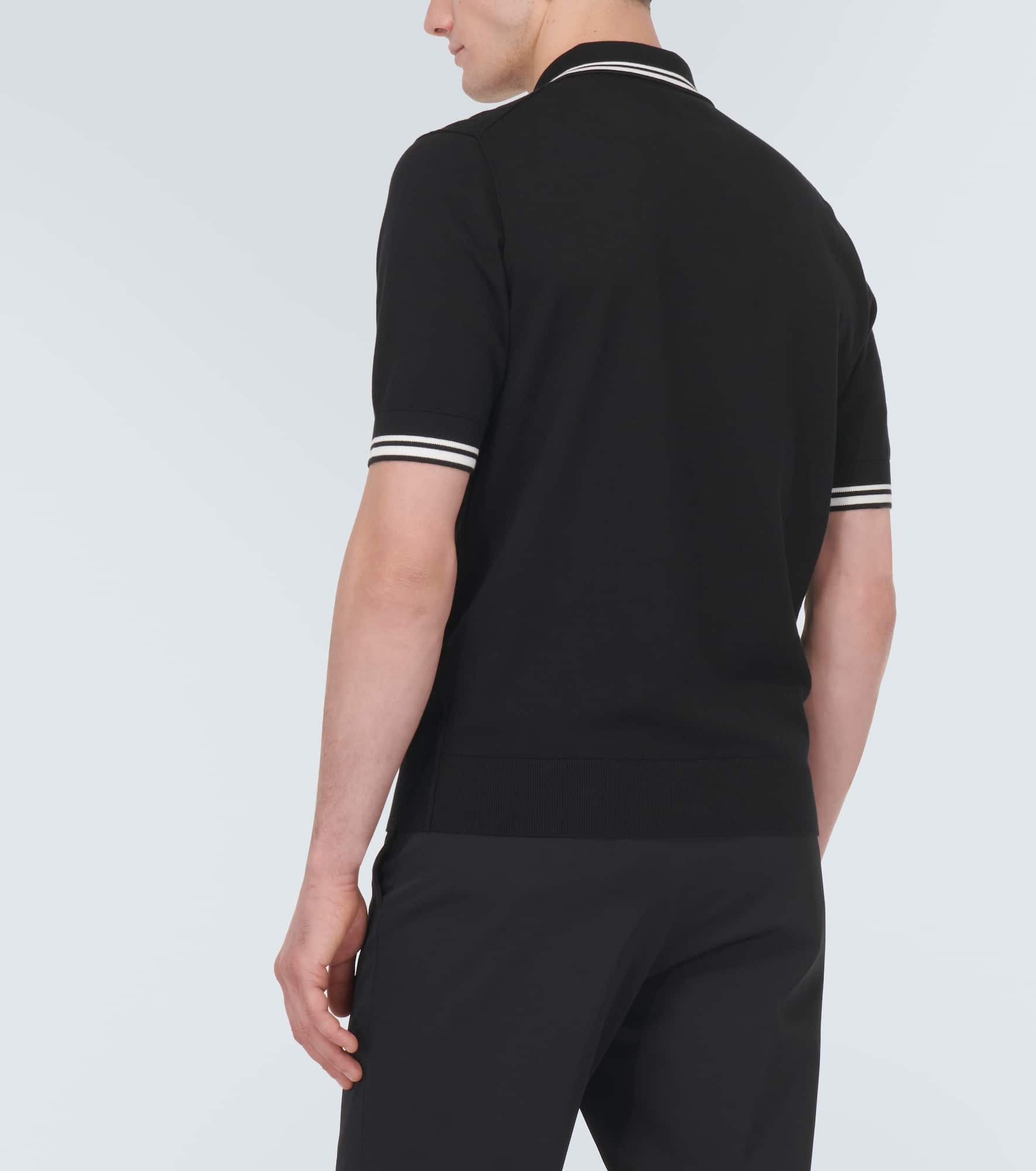 Logo cotton piqué polo shirt - 4