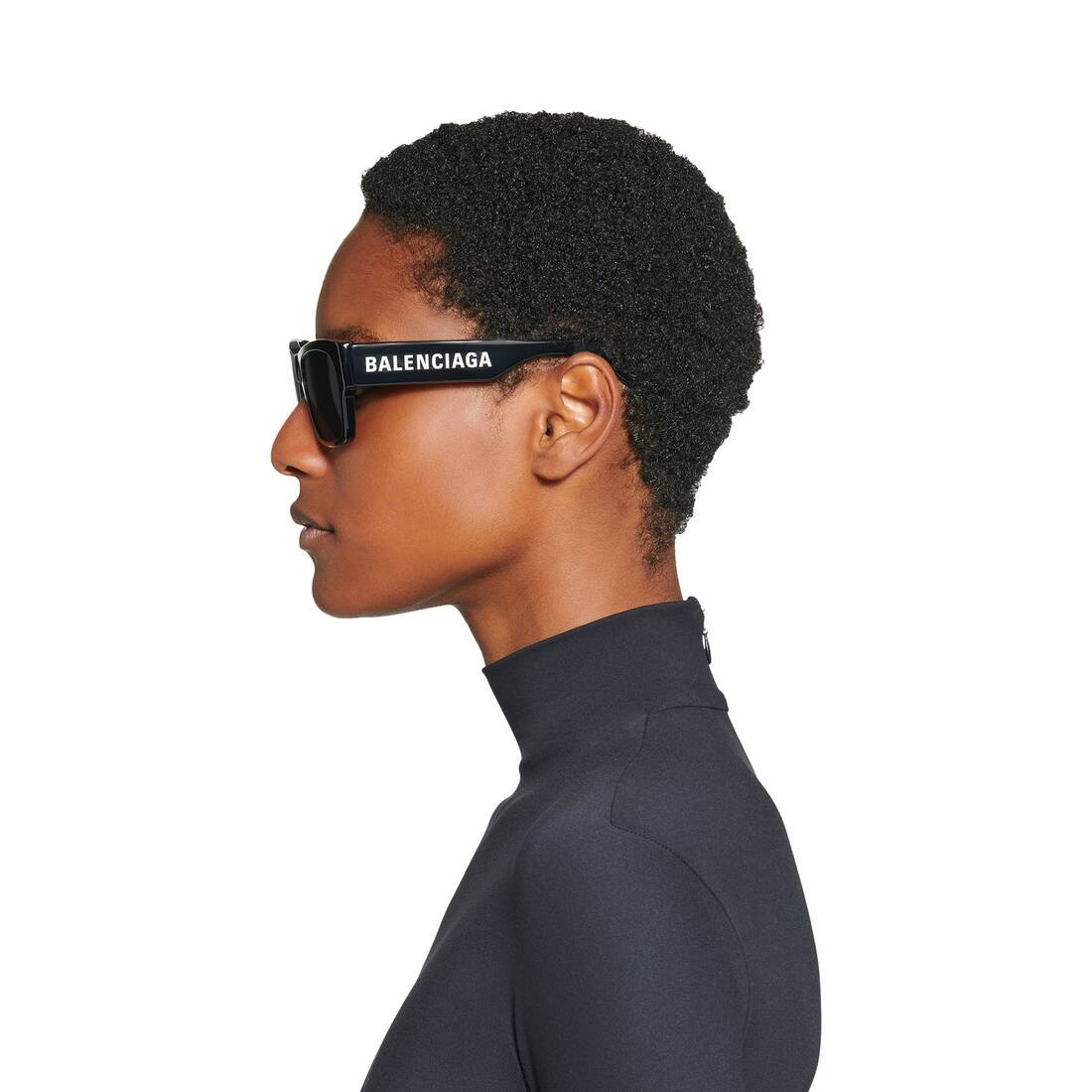 BALENCIAGA Max Square Af Sunglasses in Black | REVERSIBLE