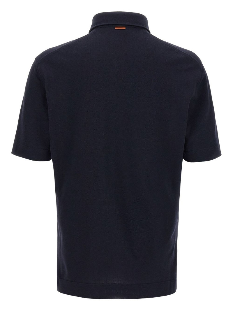 ZEGNA piqué-weave polo shirt outlook
