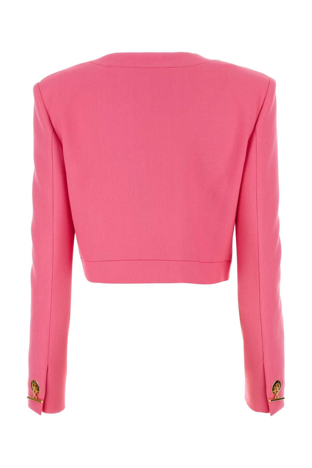 Moschino Women Fuchsia Stretch Gabardine Blazer - 2
