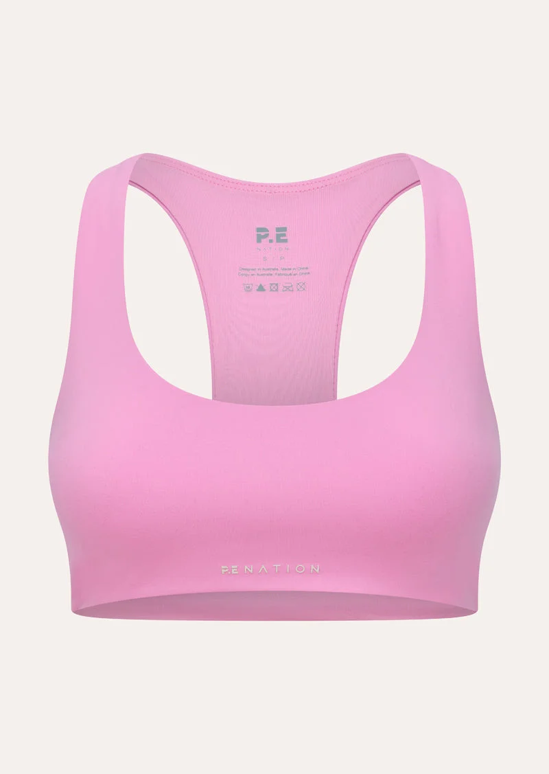 SOFT LUXE SCOOP SPORTS BRA IN BUBBLEGUM - 1