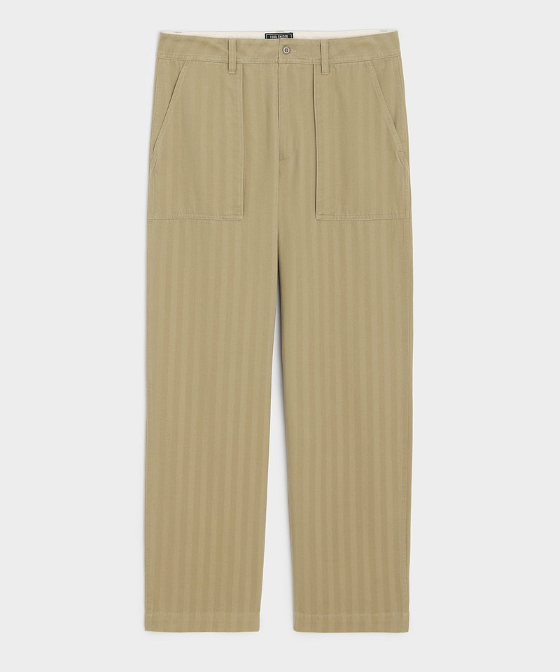 Relaxed Herringbone Twill Camp Pant 1