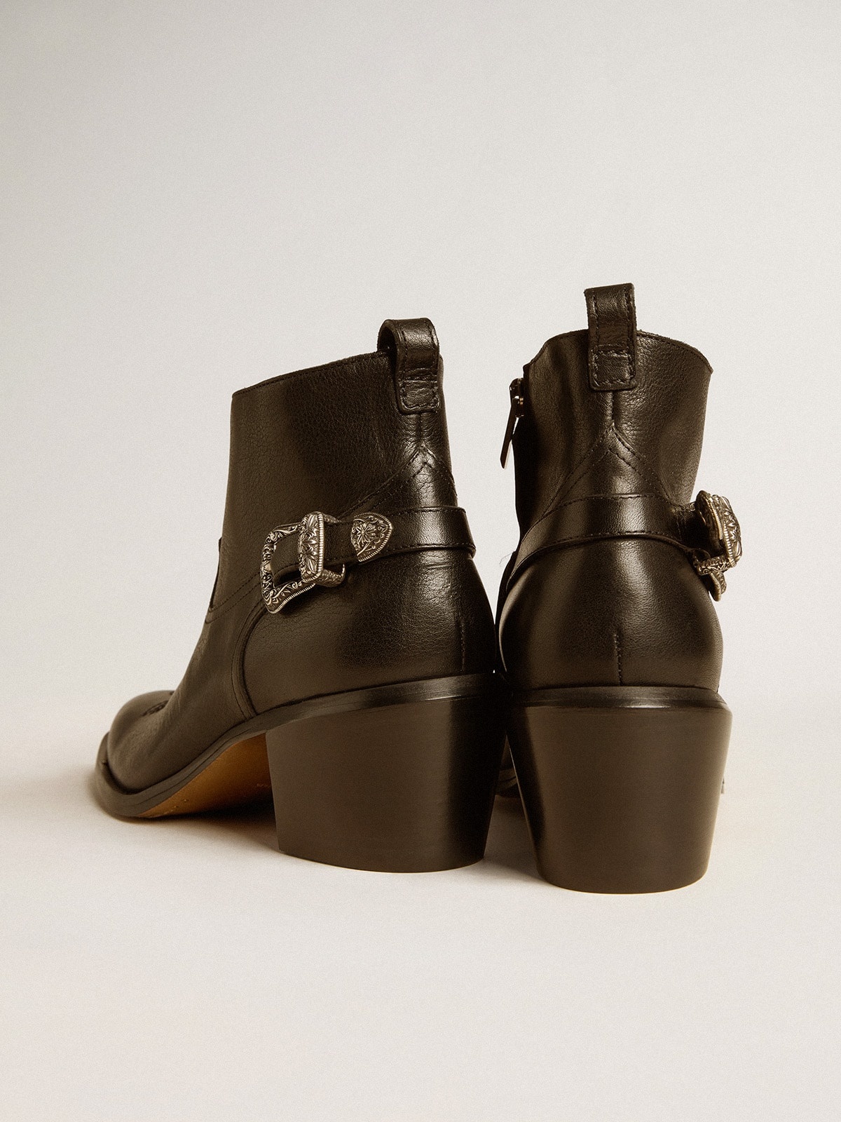 Patty ankle boots in black leather - 5