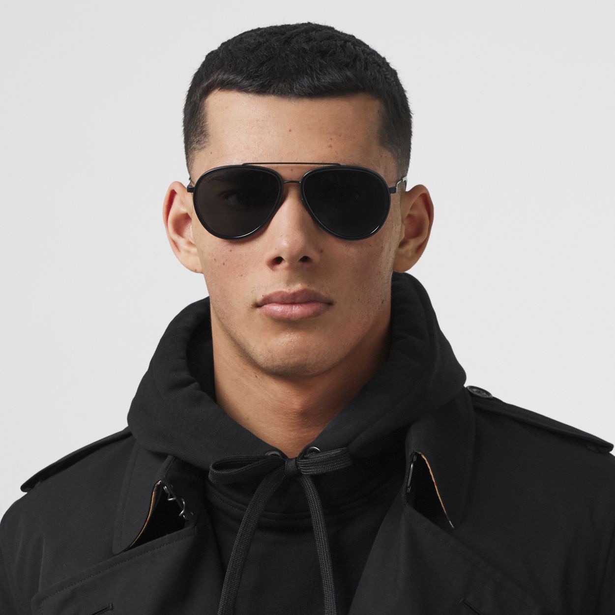 Icon Stripe Detail Pilot Sunglasses - 3