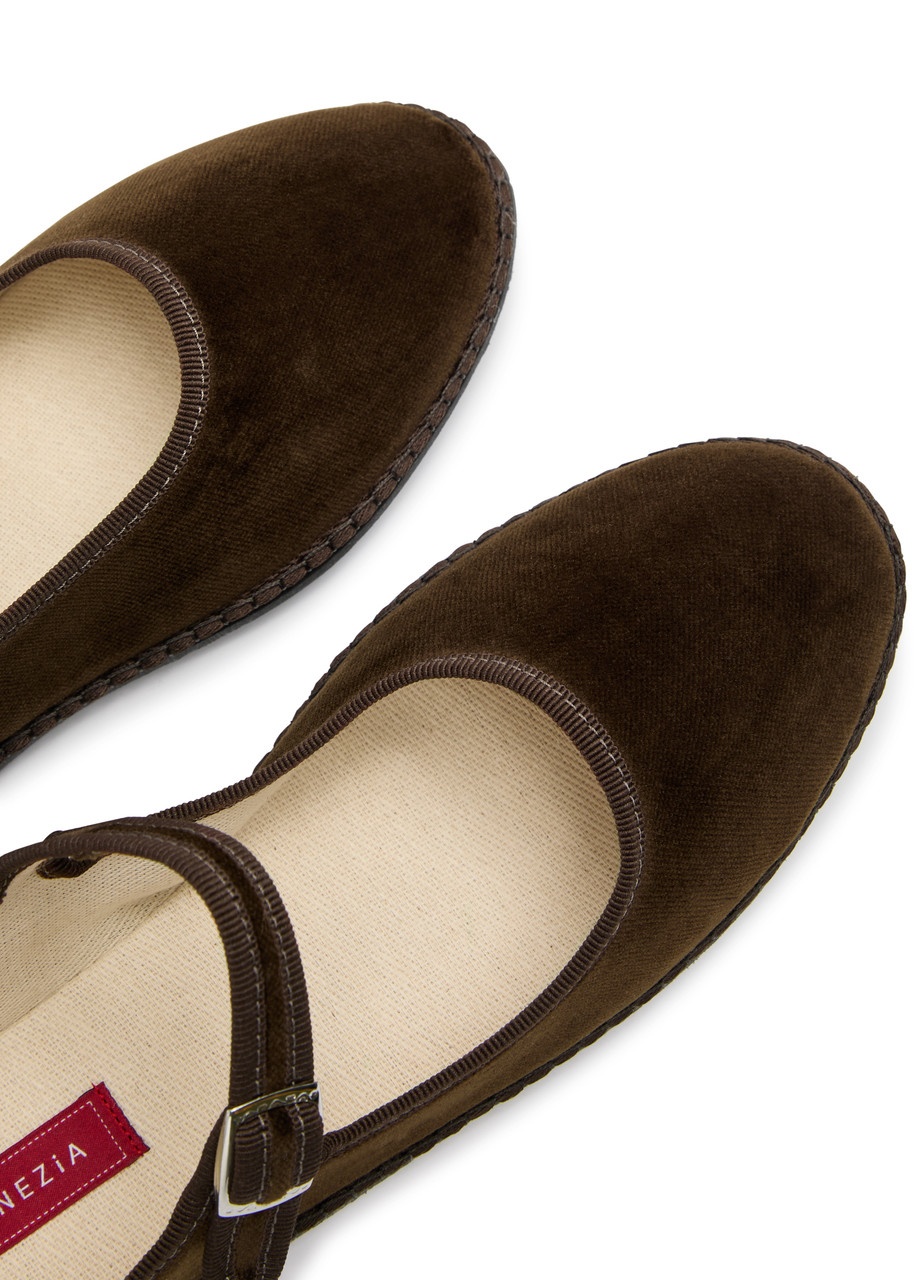Vibi Venezia Velvet Mary Jane Flats - 3