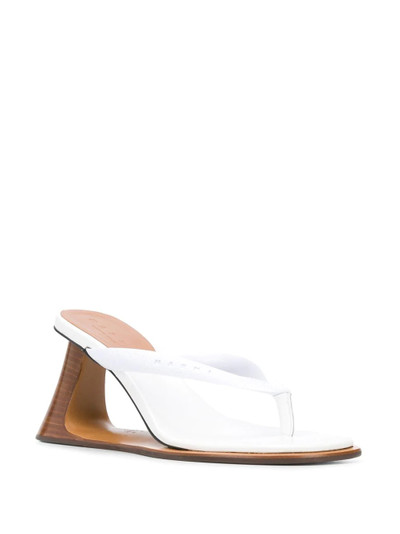 Marni sculptured wedge thong sandals outlook