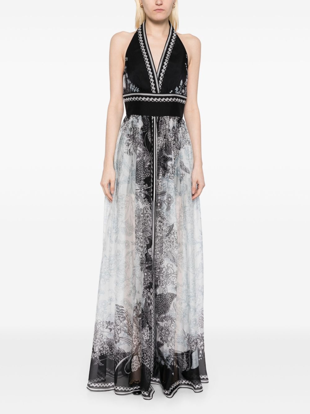 printed chiffon dress - 2