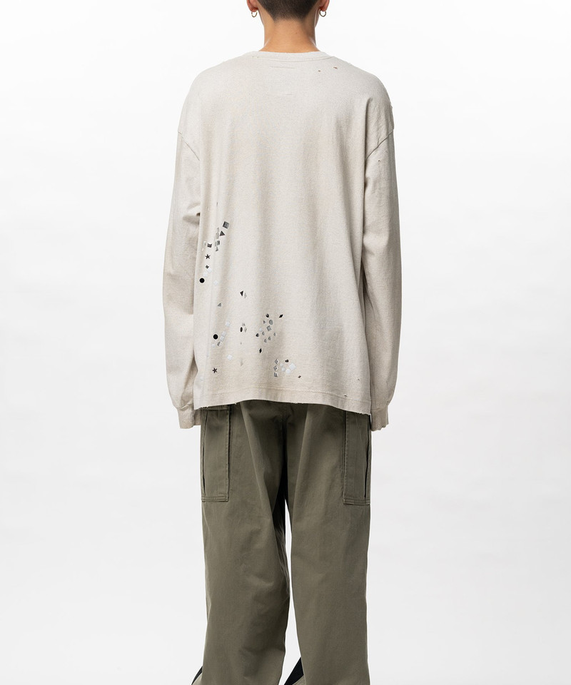 Embellished Sticker Long Sleeve T-shirt 4